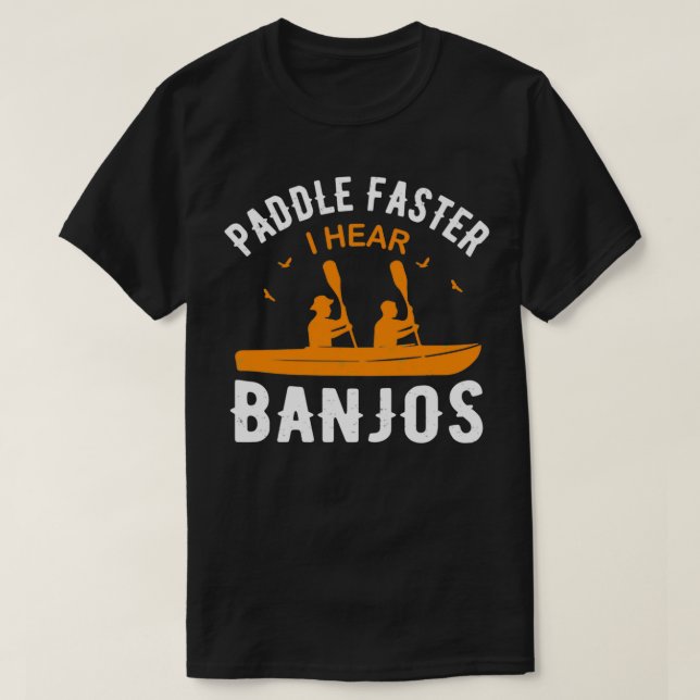 Camiseta Paddle más rápido oigo Banjos Vintage (Diseño del anverso)