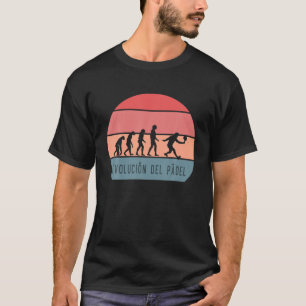 Camiseta Paddle Tennis Funny Diseño Paddle Evolución Retro