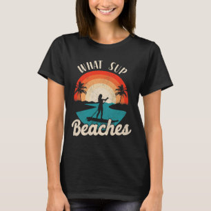 Camiseta Paddleboard What Sup Beach Chica Vintage Retro Su