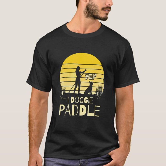 Camiseta Paddleboarding Dog SUP Yep I Doggie Paddle (Anverso)