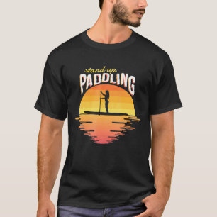 Camiseta Paddler Paddler Sup Surfer Sunset Vintag