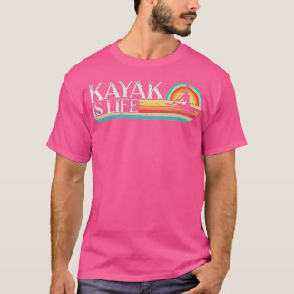 Camiseta Paddling Canoeing Kayaking Retro Kayak