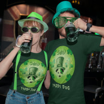 Paddy Dog Shamrock St Patrick's Dog Monogrammed