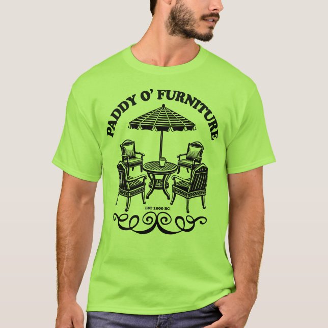 Camiseta Paddy O' Furniture, una graciosa Fiesta del Día de (Anverso)