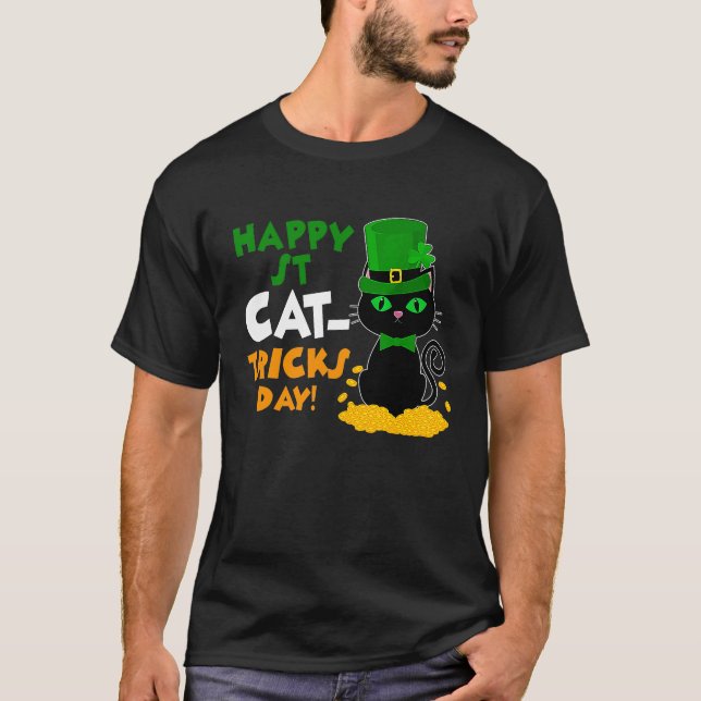 Camiseta Paddy Patrick's Happy St Cat Tricks D (Anverso)