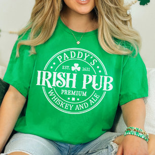 Camiseta Paddy's Irish Pub Green y White St Patrick's Day