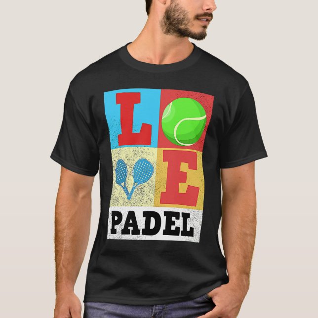 Camiseta Padel Paddle Tennis Paddel Love Racquet Ball Vinta (Anverso)