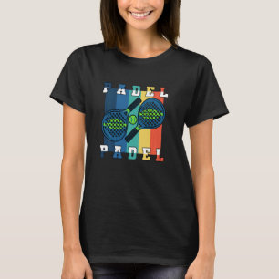 Camiseta Padel Paddle Tennis Paddel Racquet Ball Vintage
