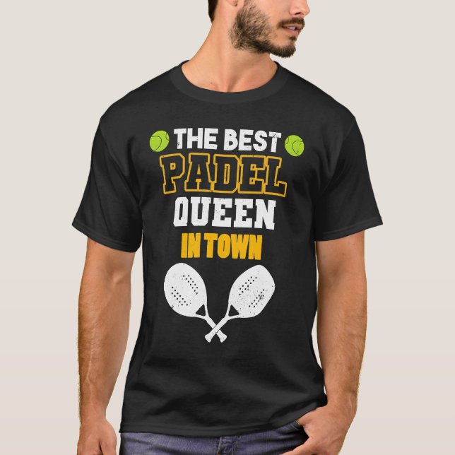 Camiseta Padel Paddle Tennis Queen Princess Backhand Racket (Anverso)