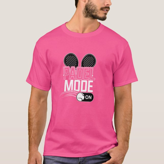 Camiseta Padel Tenis Padel Jugando Raqueta Jugador Deportiv (Anverso)