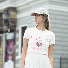 Camiseta Padel Women’s T-Shirt & Social Club Emblem in Pink