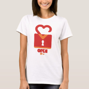 CAMISETA PADLOCK OPEN CLOSED HEART BY MASANSER PIXELAT