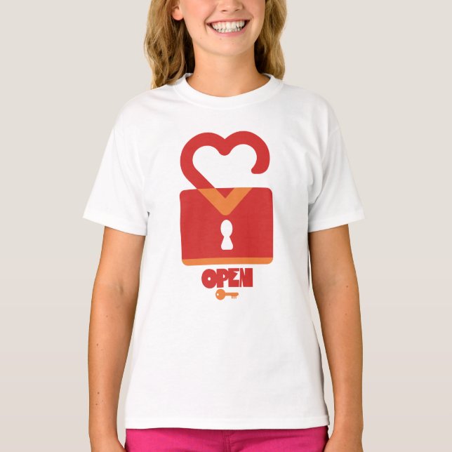CAMISETA PADLOCK OPEN CLOSED HEART BY MASANSER PIXELAT (Anverso)
