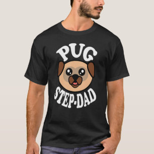 Camiseta Padrastro adorable pug para hombres