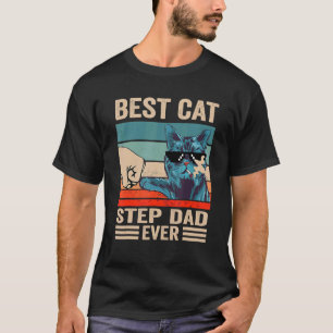 Camiseta Padrastro de gato vintage mejor de todos los tiemp