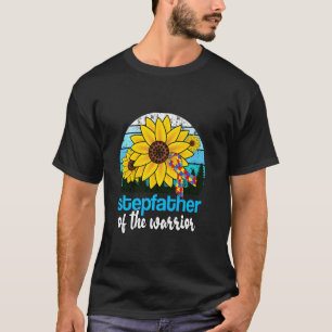 Camiseta Padrastro del guerrero Autismo Papá Girasol Gordo