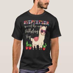 Camiseta Padrastro Del Niño De Cumpleaños Lama Bday Fiesta 