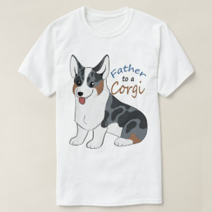 Camiseta Padre a un Corgi azul del merle