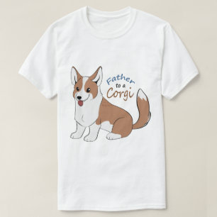 Camiseta Padre a un Corgi rojo con una cola