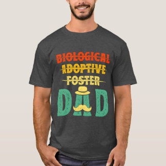 Camiseta Padre adoptivo biológico Adopción de Padre para r