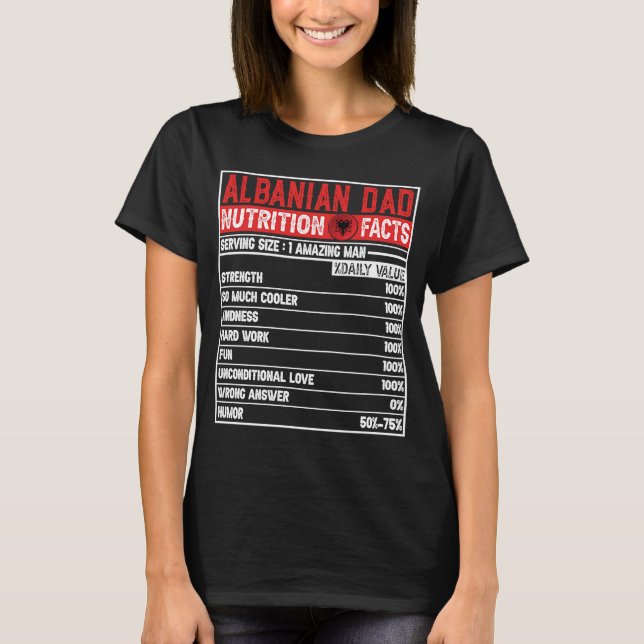 Camiseta Padre albanés: Día de Padre Nutricional (Anverso)