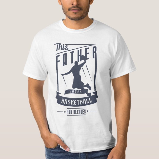 Camiseta Padre ama el baloncesto por regalo del día del pad (Anverso)