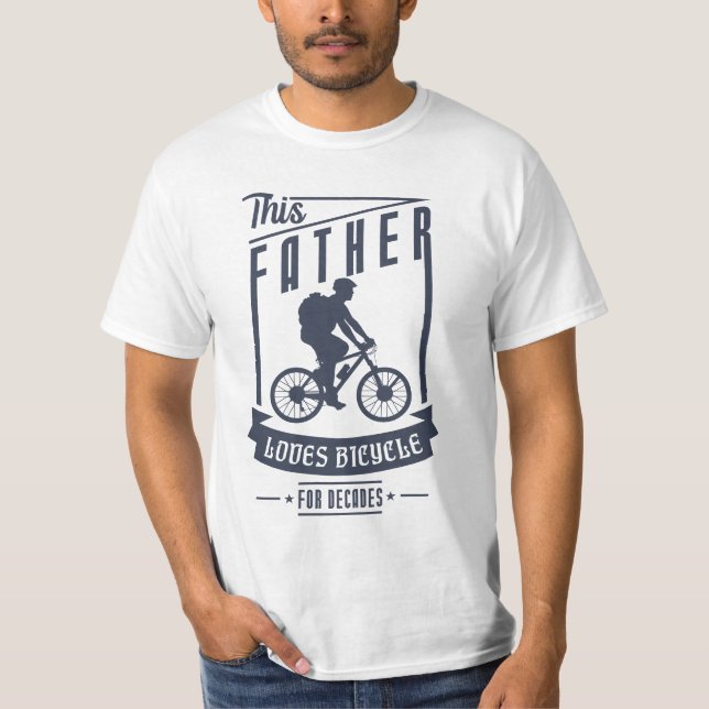 Camiseta Padre ama la bicicleta como regalo del día del pad (Anverso)
