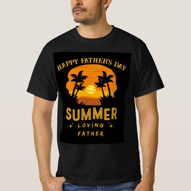 Camiseta "PADRE AMOR VERANO" Personalizado Día del Padre (Anverso)