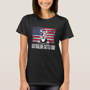 Camiseta Padre Angustiado Ganado Australiano Bandera De EE.
