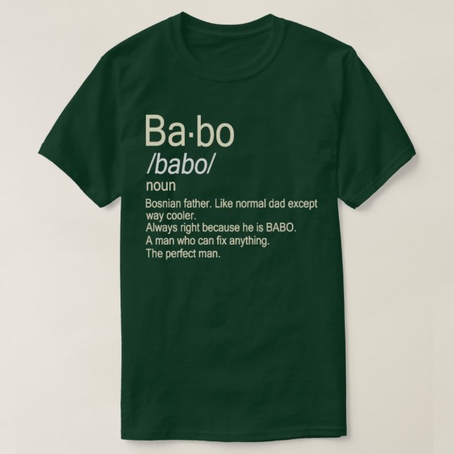 Camiseta Padre bosnio (Diseño del anverso)