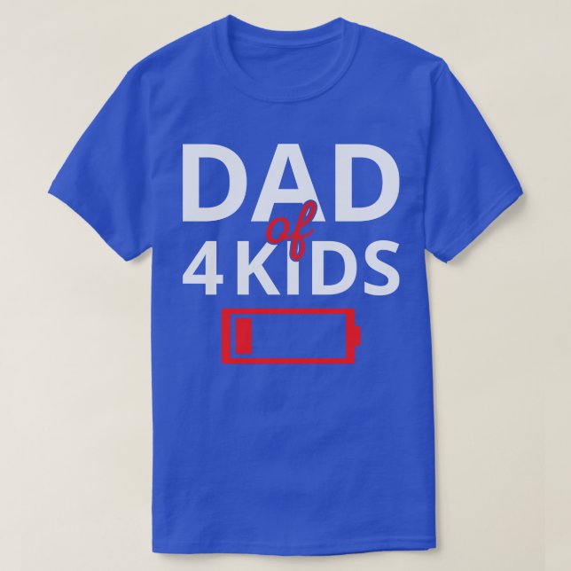 Camiseta Padre Cansado De 4 Niños II (Diseño del anverso)