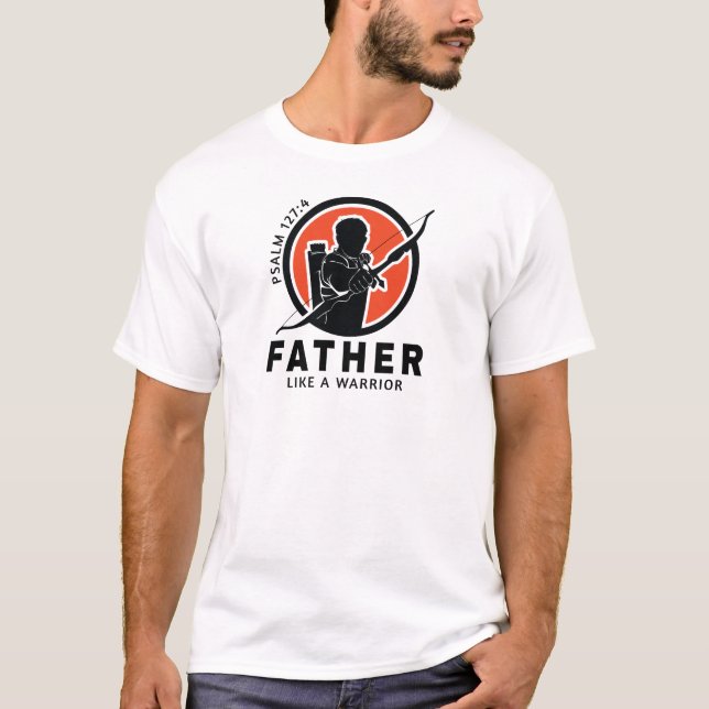 Camiseta Padre- Como un guerrero (Anverso)