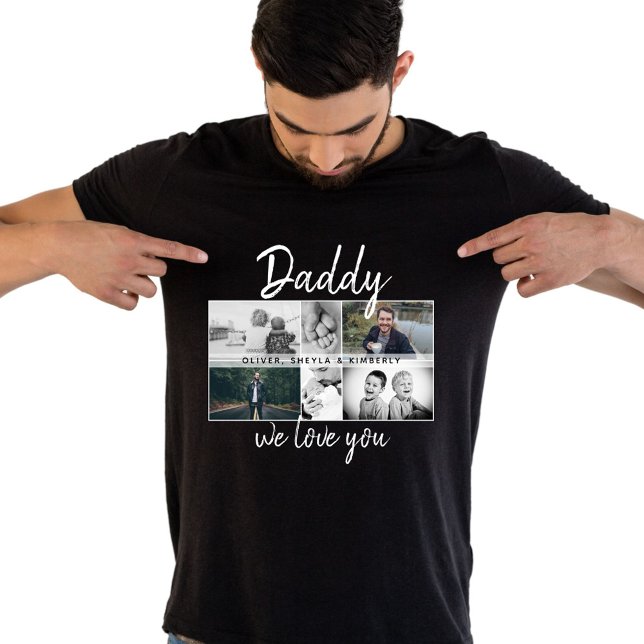 Camiseta Padre con hijos y Collage de fotos de papá de fami (Subido por el creador)