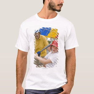 Camiseta Padre con la hija en la jaula de bateo