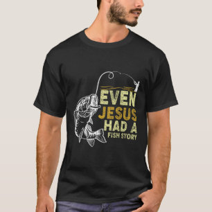 Camiseta Padre Cristiano Vintage Que Pesca Incluso Jesús Te