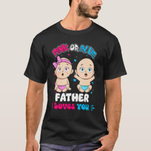 Camiseta Padre De Bebé Rosa O Azul Te Ama Baby Shower Gen