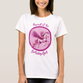 Camiseta "¡Padre de Chica de Cumpleaños!" Pink Pegasus Fant