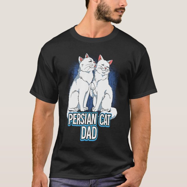 Camiseta Padre de gato persa (Anverso)