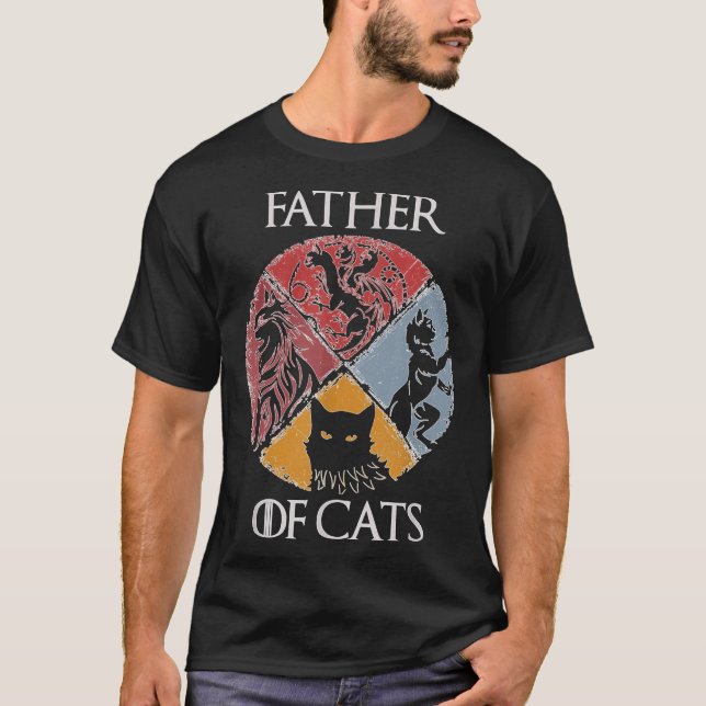 Camiseta Padre De Gatos (Anverso)