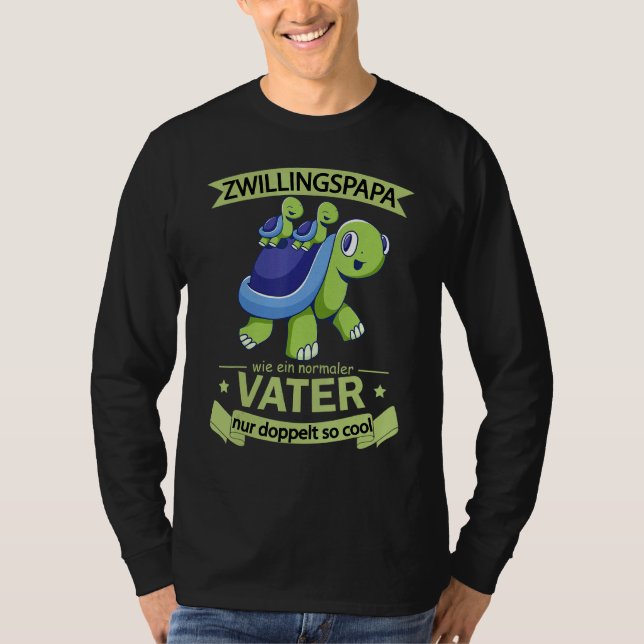 Camiseta Padre De Gemini Twin Spapa Tortoise (Anverso)
