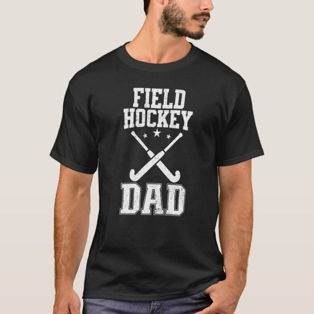 Camiseta Padre de hockey sobre hierba retro para hombres (Anverso)