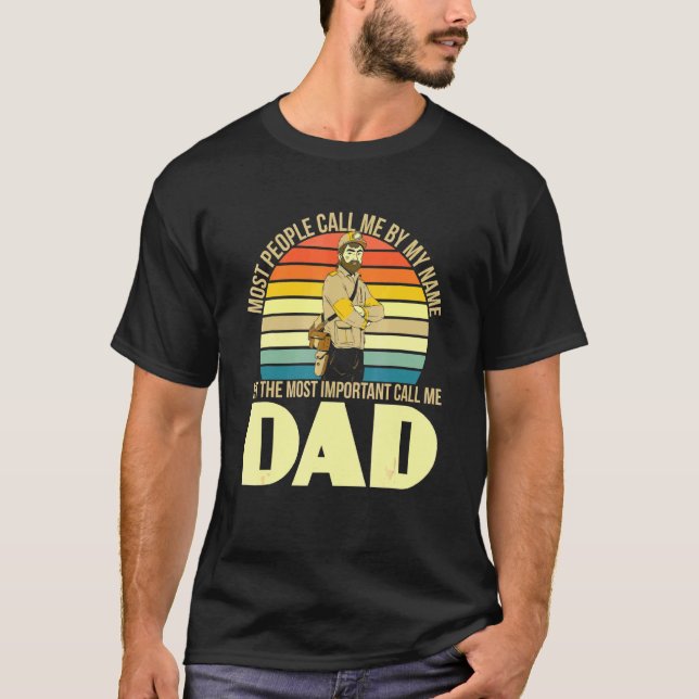 Camiseta Padre de la familia minera Coal Miner Dad (Anverso)
