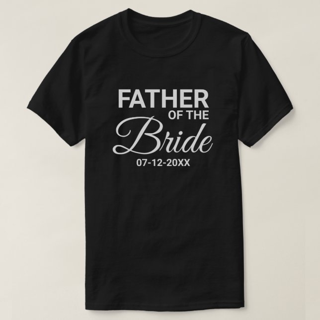 Camiseta Padre de la fiesta de casamiento de novias (Diseño del anverso)