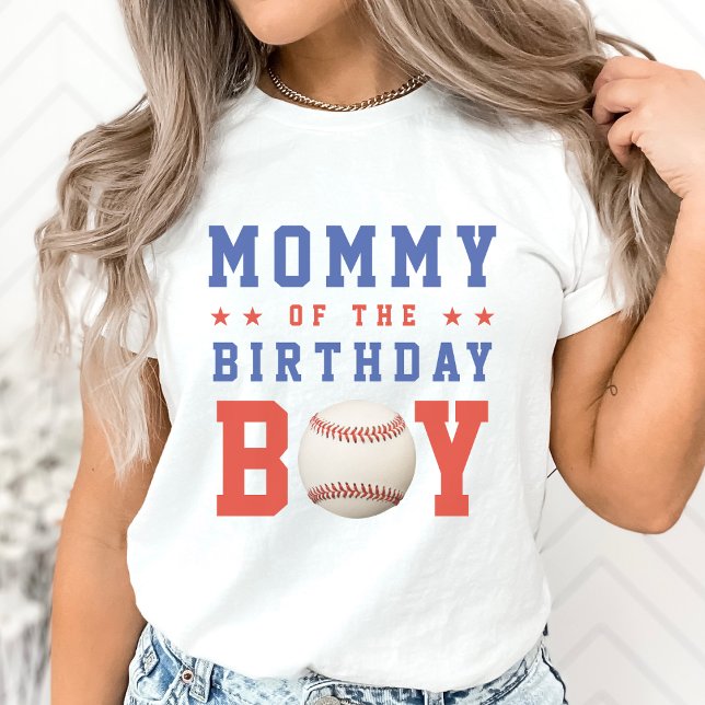 Camiseta Padre de la fiesta de cumpleaños de Béisbol Mom (Baseball Boy Mom Birthday Party Parent T-Shirt)