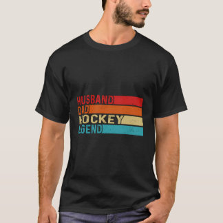 Camiseta Padre de la leyenda del hockey del marido retro pa