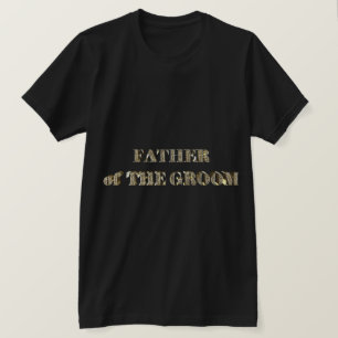Camiseta Padre de la Moda de Tipografía Purpurina Dorada Gr