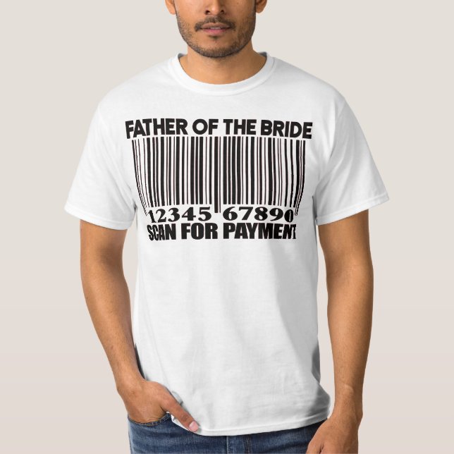 Camiseta Padre De La Novia Divertida Búsqueda De Pago (Anverso)