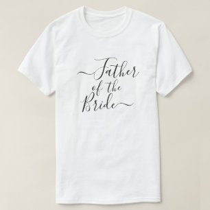 Camiseta Padre de la novia fiesta de boda guión moderno