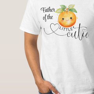 Camiseta Padre de la pequeña y linda naranja cítrica