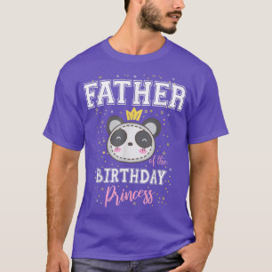 Camiseta Padre de la princesa de cumpleaños Cute Panda Bear